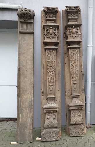 Drei pilaster säulen - /, holz